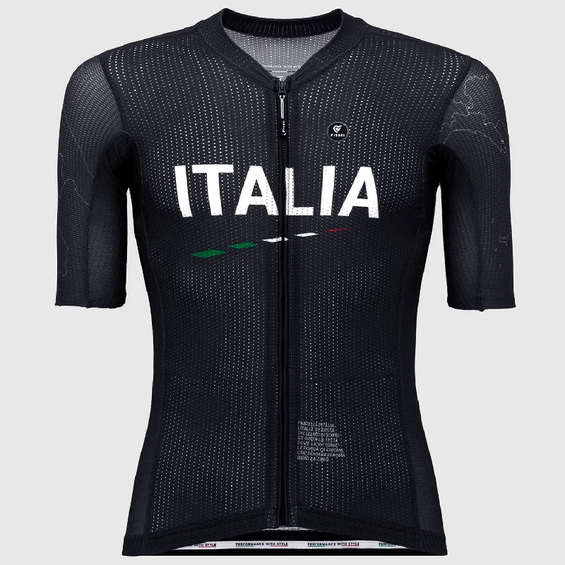 cycling clothing with damp spins-Maglia Pissei Sanremo Italia - Nero