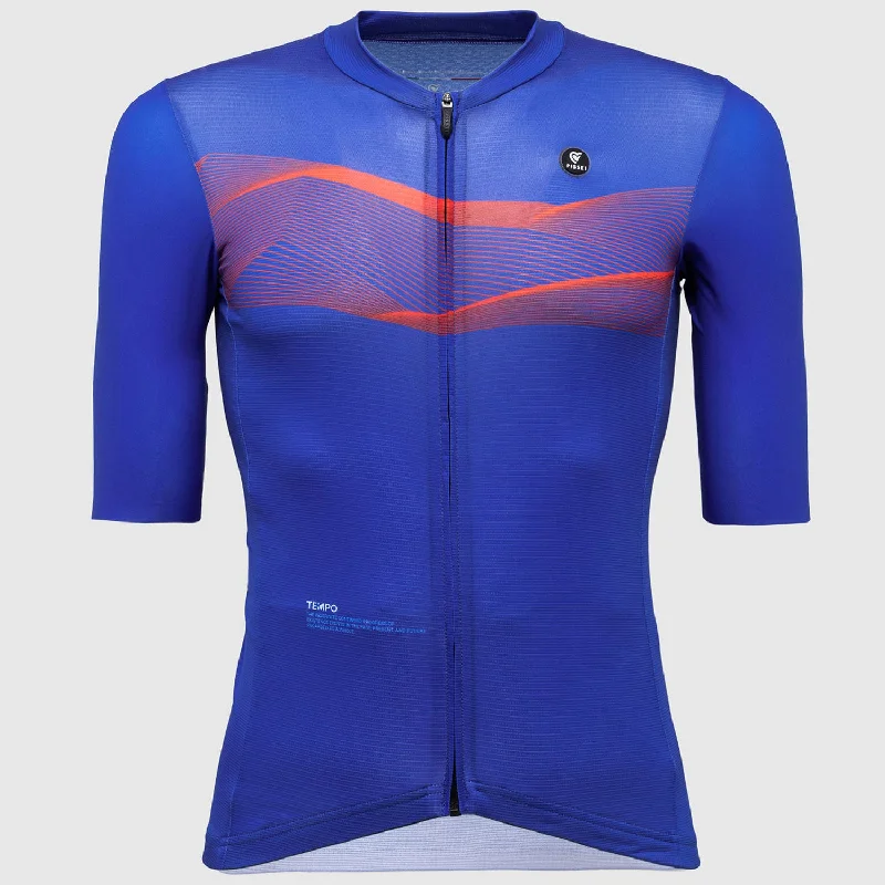 cycling clothing for cost cutters-Maglia Pissei Tempo - Blu arancio