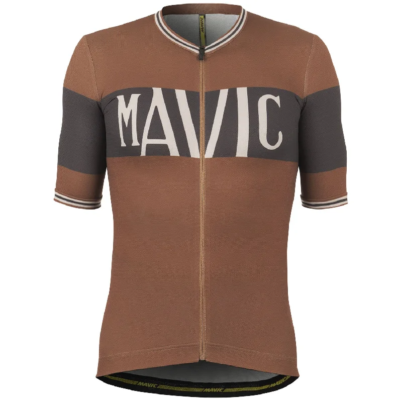 cycling clothing with wild spins-Maglia Mavic Heritage - Marrone