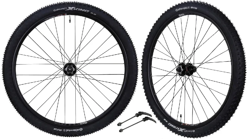 bike pedal systems for road bikes-CyclingDeal WTB SX19 Mountain Bike MTB Bicycle Novatec Hubs & Continental X-King Tires Wheelset 11speed 27.5" QR Quick Release Front & Rear -compatible with Shimano & Sram 8 9 10 11 Speed