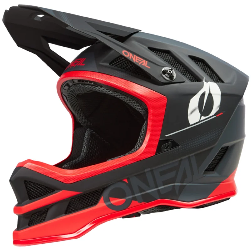 bicycle cargo ebike features-Casco O'neal Blade Polyacrylite Haze - Nero rosso