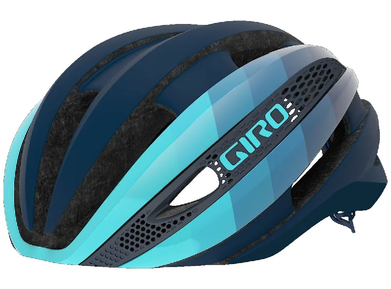 bicycle rim dent repair-Giro Synthe MIPS Road Helmet - Matt Iceberg-Midnight Bars - 2020