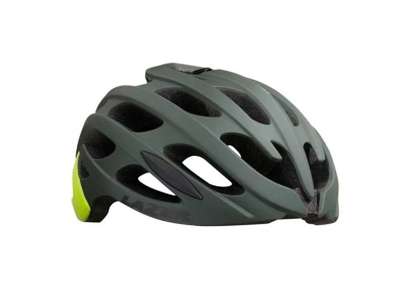 bicycle hub motor benefits-Lazer Blade+ MIPS Road Helmet - Dark Green-Yellow - 2020