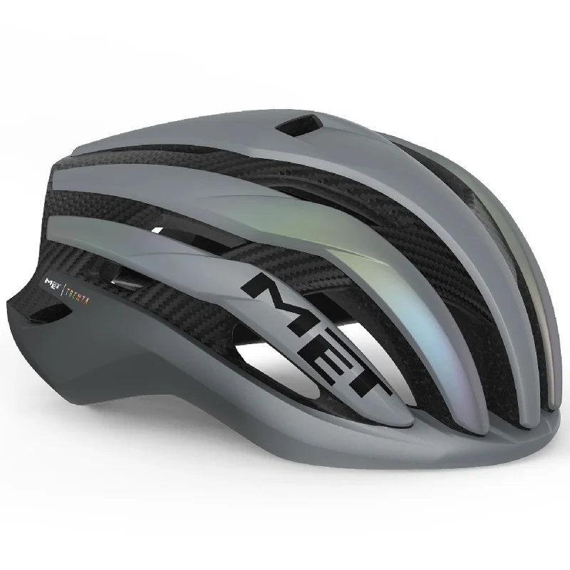 bicycle clipless pedal systems-Casco Met Trenta 3K Carbon Mips - Grigio