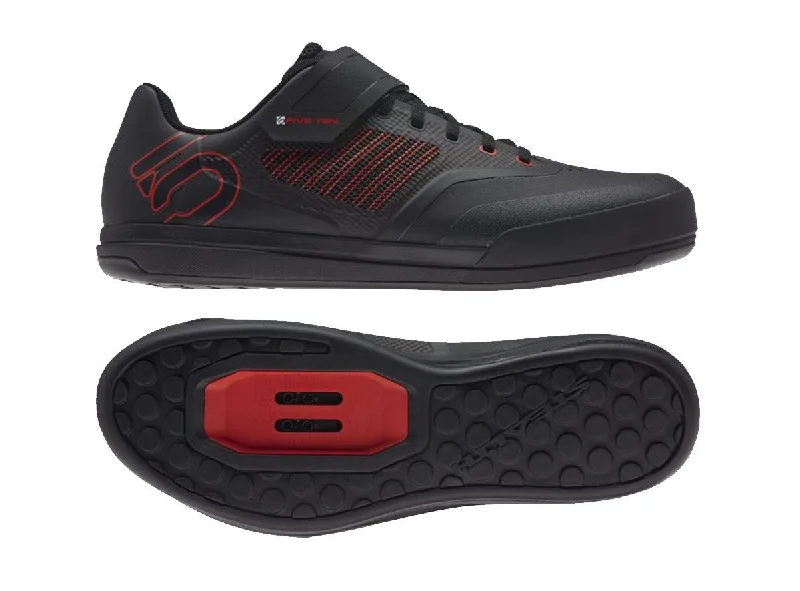 cycling clothing for petite frames-Five Ten Hellcat Pro Clipless MTB Shoe - Red-Core Black-Core Black