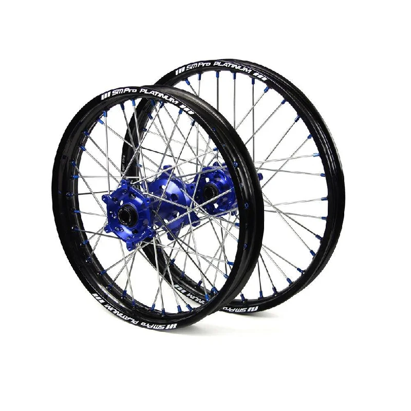 SM PRO WHEEL SET (21-19X2.15) - BLACK-BLUE-BLUE