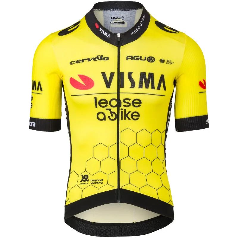 cycling clothing with burly span-Maglia Agu Team Visma Lease a bike 2024 Premium