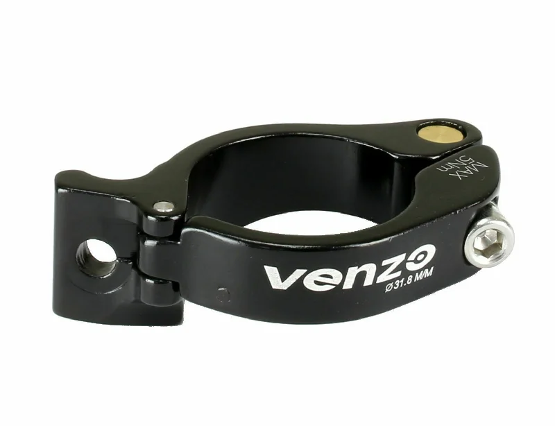 cycling jerseys for performance-Venzo Road Or Mountain Bike Bicycle Braze On Front Derailleur Adapter Clamp 31.8mm compatible with Shimano Sram