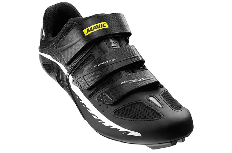 cycling clothing with dense warmth-Mavic Aksium II Road Shoes - Black-White-Black