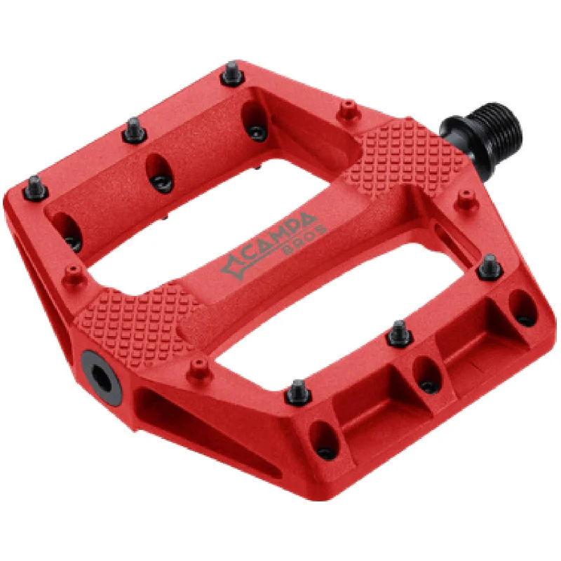 bicycle crank arm protector-Pedali Campa Bros Assault 5 - Rosso