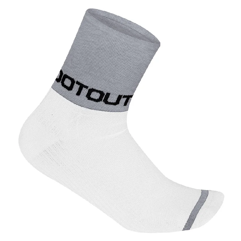 cycling clothing for long torsos-Calze DotOut Flash 13 - Grigio Bianco