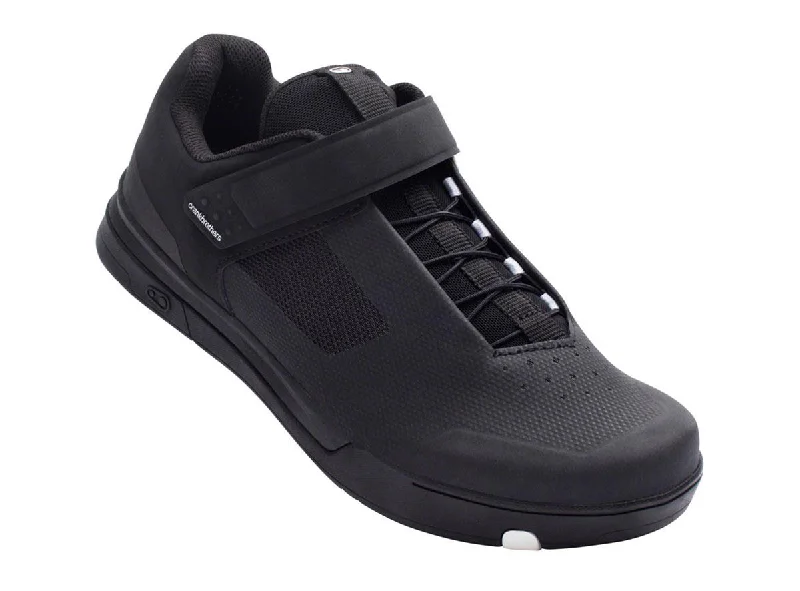 cycling clothing with rigid clasp-Crank Brothers Mallet Speedlace MTB Shoe - Black-White-Black