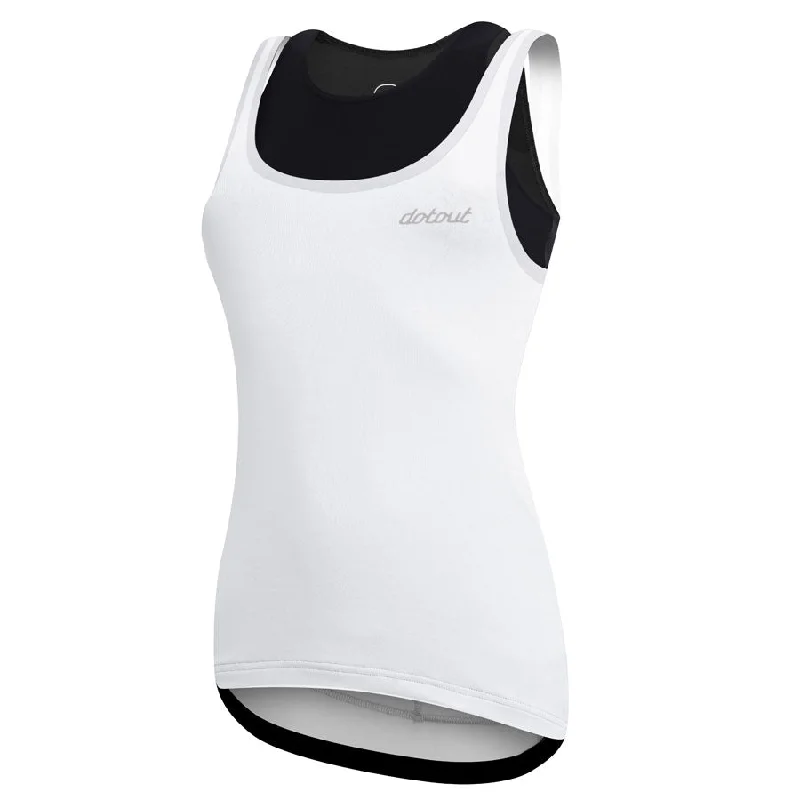 cycling clothing with tribe shades-Top Donna DotOut Elite - Bianco