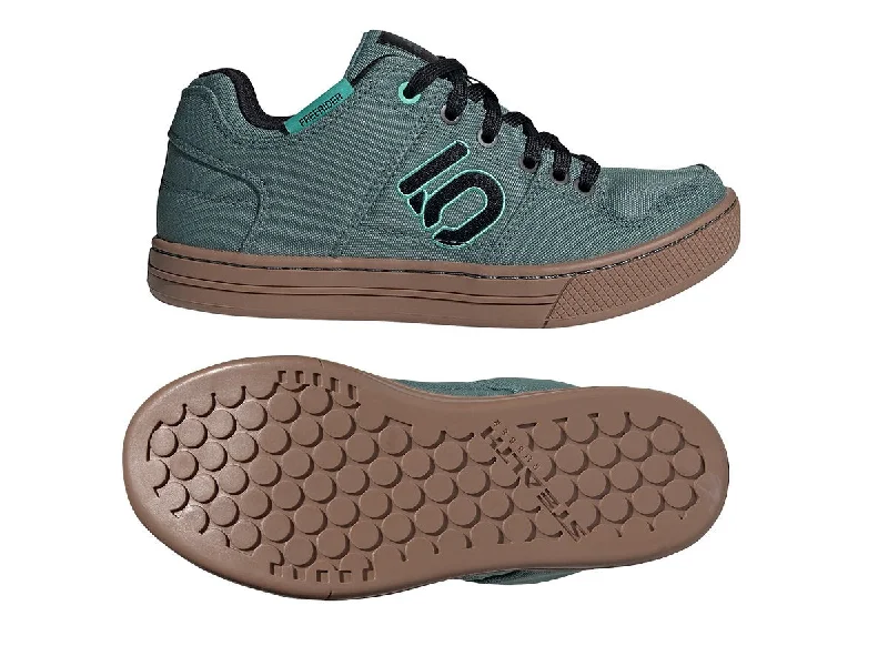 cycling clothing with peak air-Five Ten Freerider Primeblue Shoe - Womens - Acid Mint-Hazy Emerald-Core Black - 2021