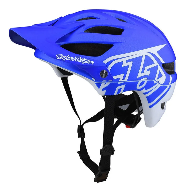 bicycle sidewall damage repair-Troy Lee Designs A1 MTB Helmet - Drone - Youth - Blue - 2022