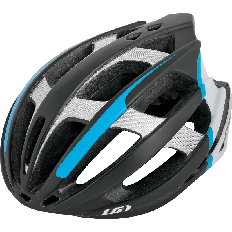 bicycle vertical dropout issues-Louis Garneau Quartz II Road Helmet - Black-Blue