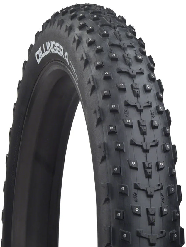 45NRTH Dillinger 4 Tire - 27.5 x 4 Tubeless Folding BLK 120 TPI 252 Concave Carbide Aluminum Studs