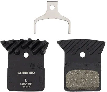 mountain bike hydration packs for long rides-Shimano L05A-RF Disc Brake Pad and Spring - Resin Compound, Finned Alloy Back Plate, One Pair