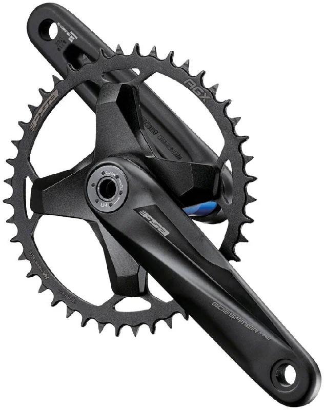 bike maintenance stands for easy repair-Full Speed Ahead Gossamer Pro Modular AGX+ 1x Crankset - 165mm 11/12-Speed 42t 120mm BCD 386 EVO Spindle Interface BLK