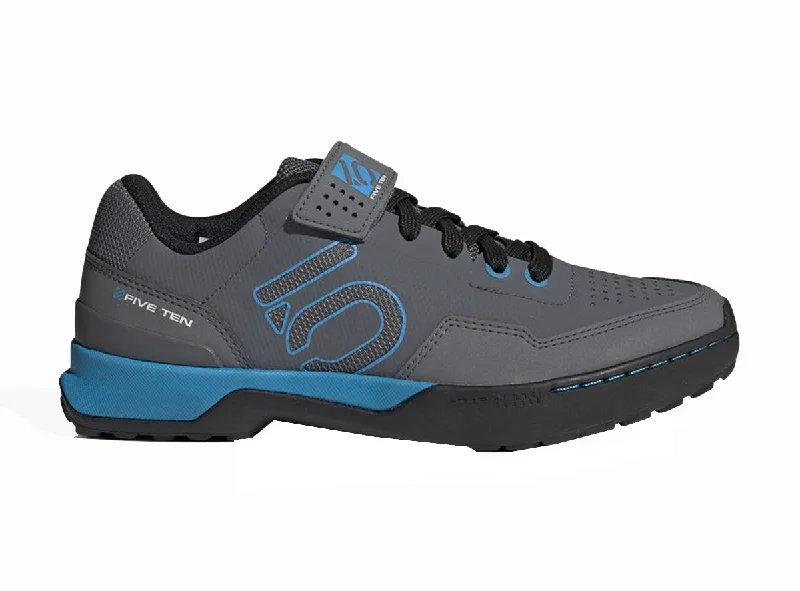 cycling clothing with late spins-Five Ten Kestrel Lace Clipless MTB Shoe - Womens - Gray Five-Shock Cyan-Black