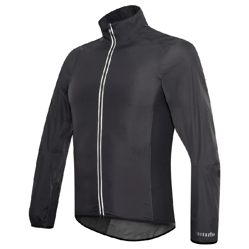 cycling clothing for parched lanes-Mantellina Rh+ Logo Rain - Nero