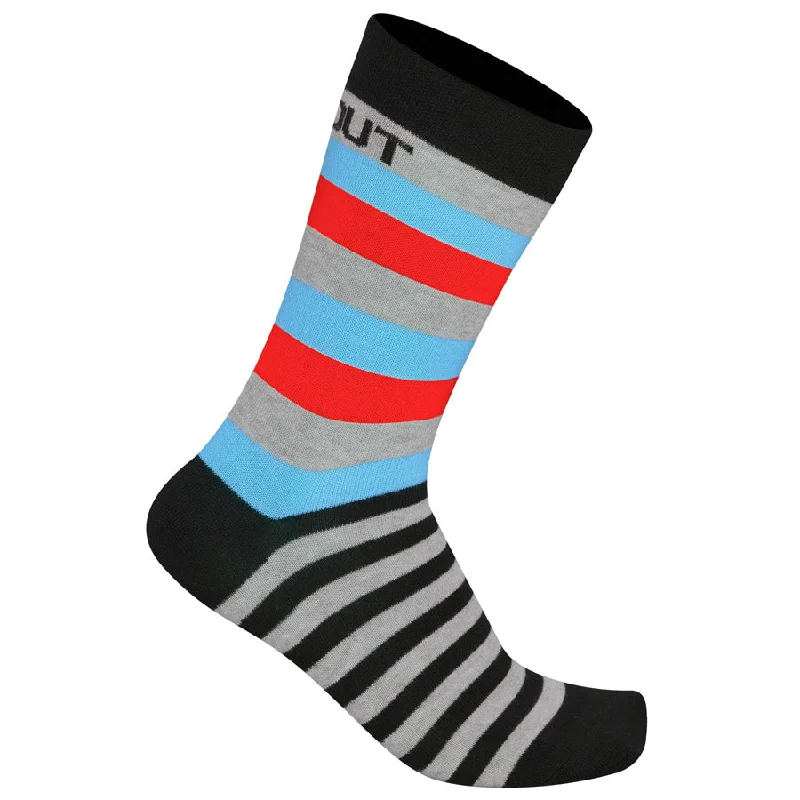 cycling clothing for race kicks-Calze Dotout Stripe - Nero Blu