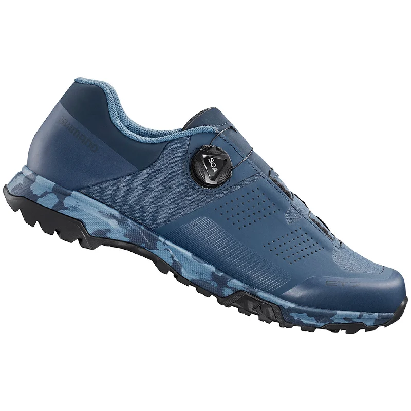 cycling clothing with trim edge-Scarpe Shimano ET7 - Blu