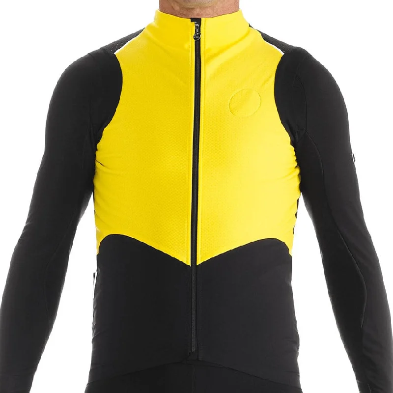 cycling clothing for drafty trips-Gilet Assos TiburuGiletEquipe - Giallo