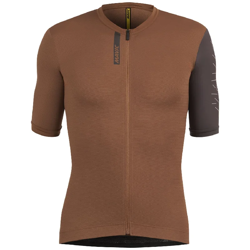 cycling clothing with fun spins-Maglia Mavic Essential - Marrone