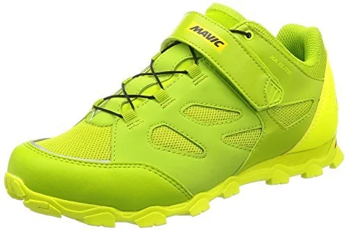 cycling clothing with loud patches-Mavic XA Elite MTB Shoes - Lime Green-Safety Yellow