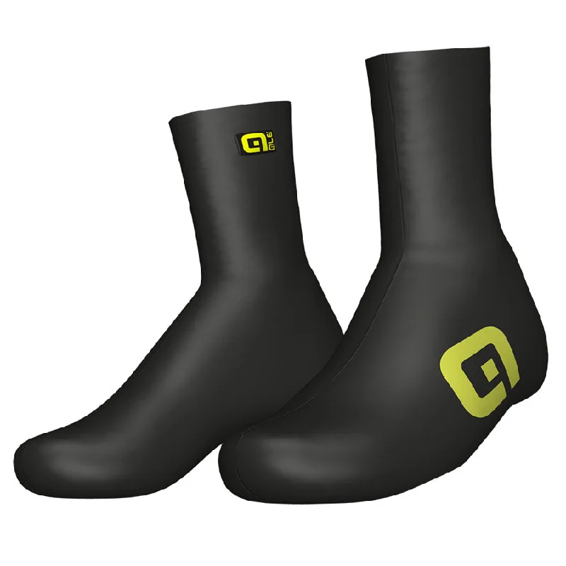 cycling clothing with daily spins-Copriscarpe Ale Crono - Nero Giallo Fluo