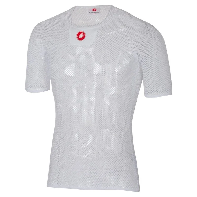 cycling clothing with bendy threads-Maglia intima M/C Castelli Core Mesh 3 - Bianco