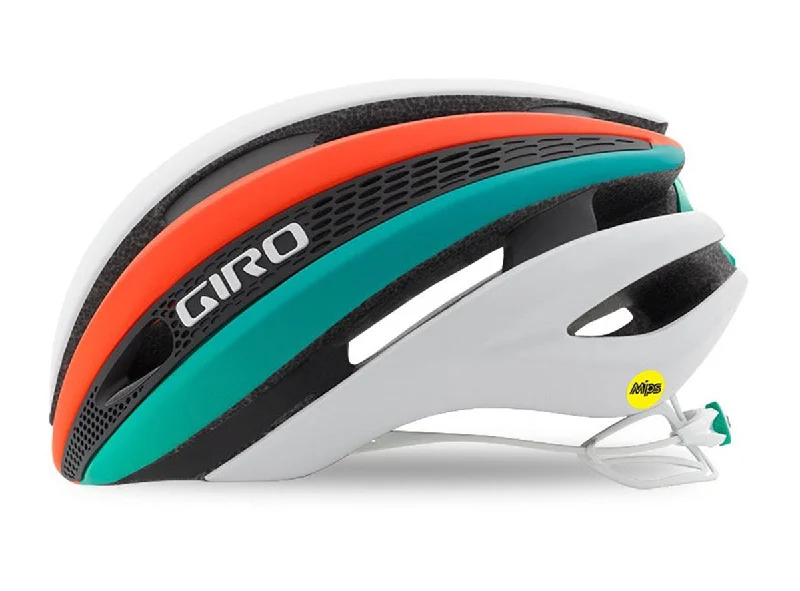 bicycle mini pump portability-Giro Synthe Road Helmet - White-Turquoise-Vermillion - 2017