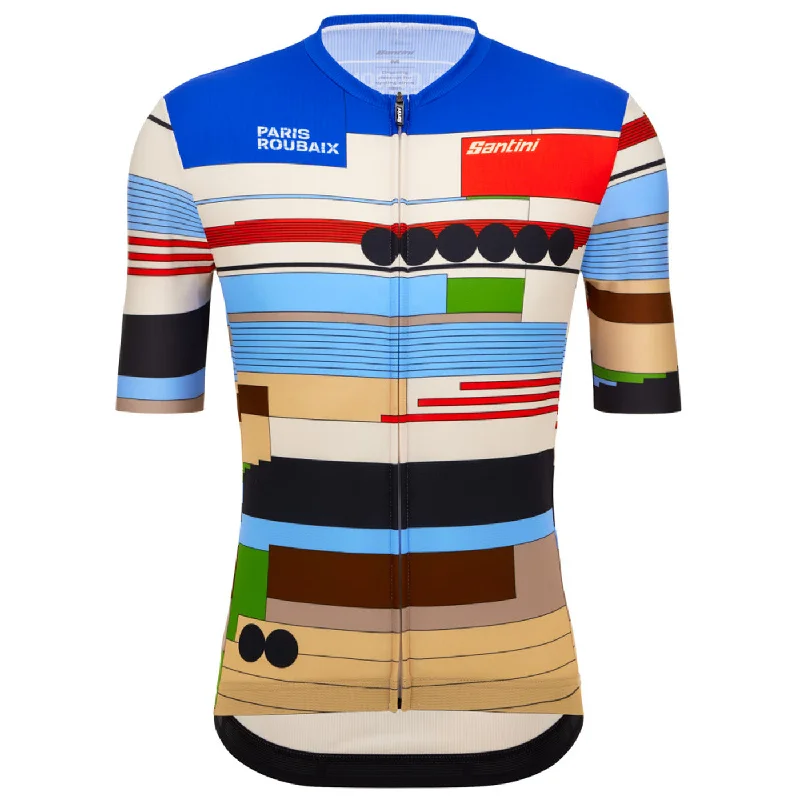 men’s cycling clothing for endurance-Maglia Santini Paris Roubaix