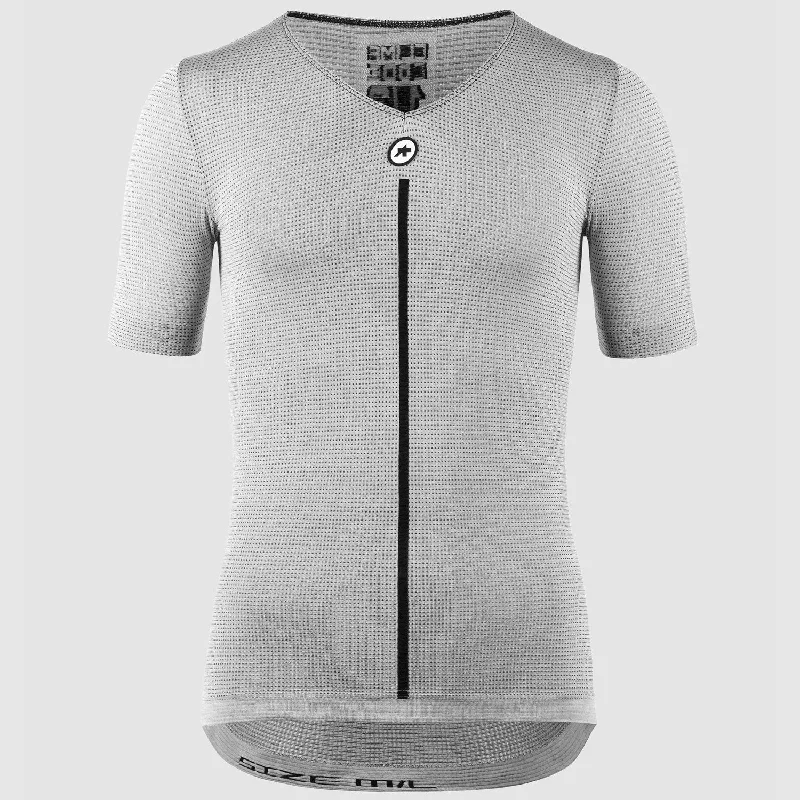 cycling clothing with snug edges-Maglia intima Assos 1/3 SS Skin Layer P1 - Grigio