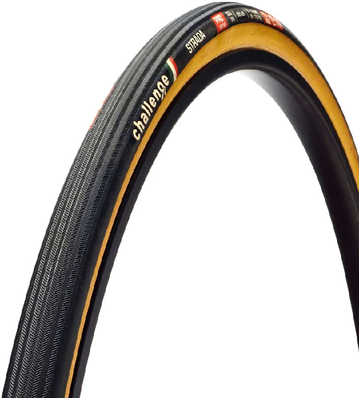 Challenge Tire Strada Pro Tubular Tire 700x25 Black/tanwall