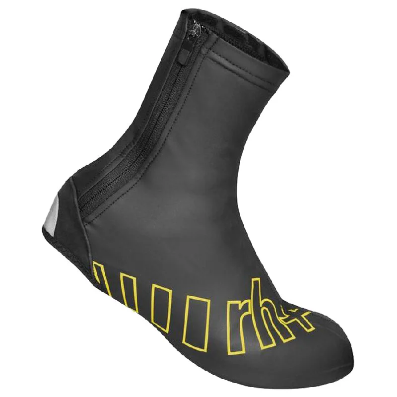 cycling clothing with leg cushion-Copriscarpe Rh+ Zero - Nero Giallo