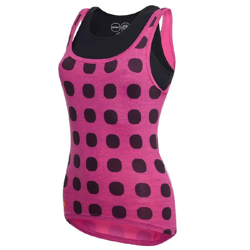 cycling clothing with quirky art-Top Donna DotOut Elite - Fucsia