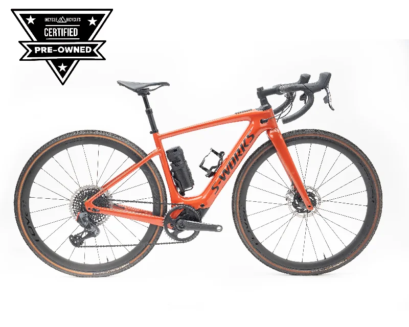 bicycle gravel bike features-[Pre-Owned] Specialized 2021 Creo SL S-Works Carbon EVO - Redwd/Carb S