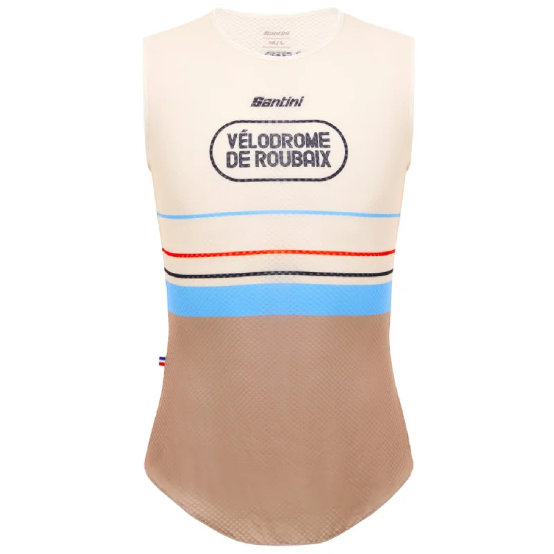 cycling clothing for stocky builds-Maglia intima senza maniche Santini Paris Roubaix