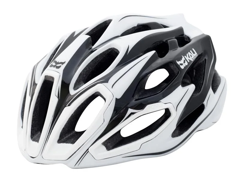 bicycle saddlebag packing tips-Kali Maraka Road Helmet - White-Black