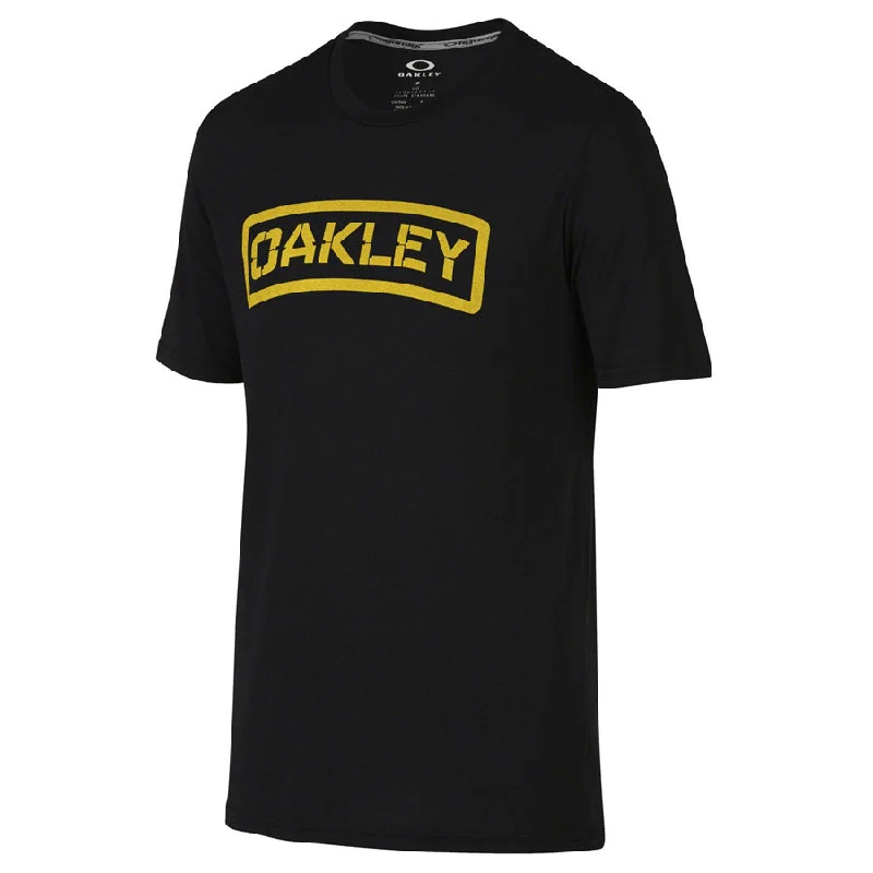 cycling clothing with solid straps-T-Shirt Oakley O-Tab Tee - Nero