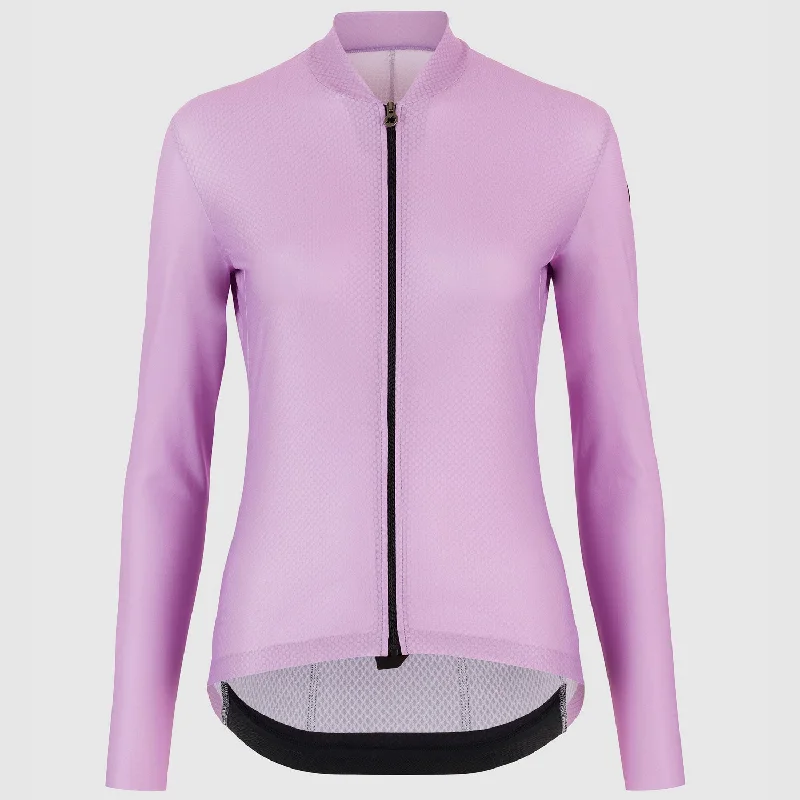 cycling clothing for dark lanes-Maglia maniche lunghe donna Assos Mille GT S11 - Rosa