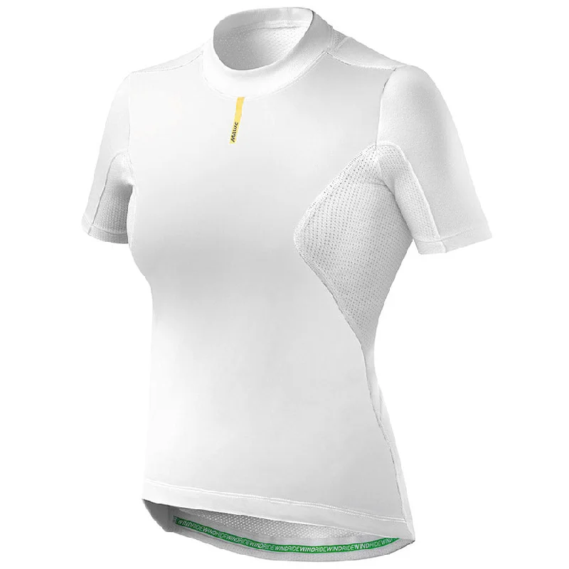 cycling clothing with promo tags-Maglia intima M/C Donna Mavic Wind Ride - Bianco