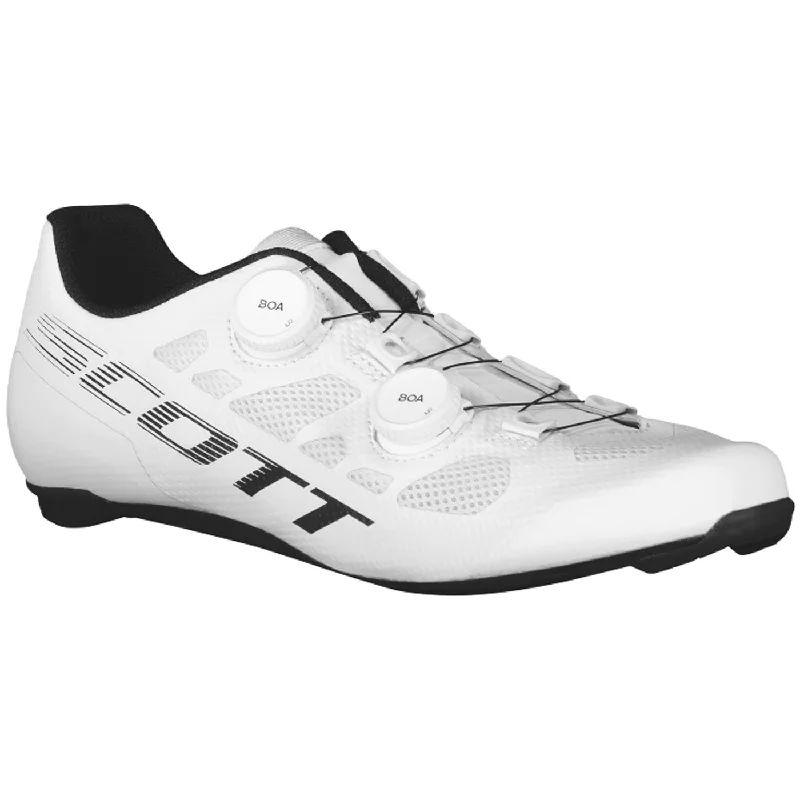 cycling clothing with satin threads-Scarpe Scott Road RC EVO - Bianco