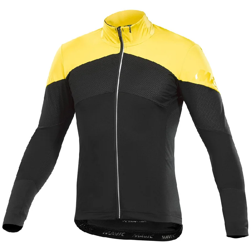 cycling clothing with lush flair-Maglia ML Mavic Cosmic Pro Wind - Nero Giallo