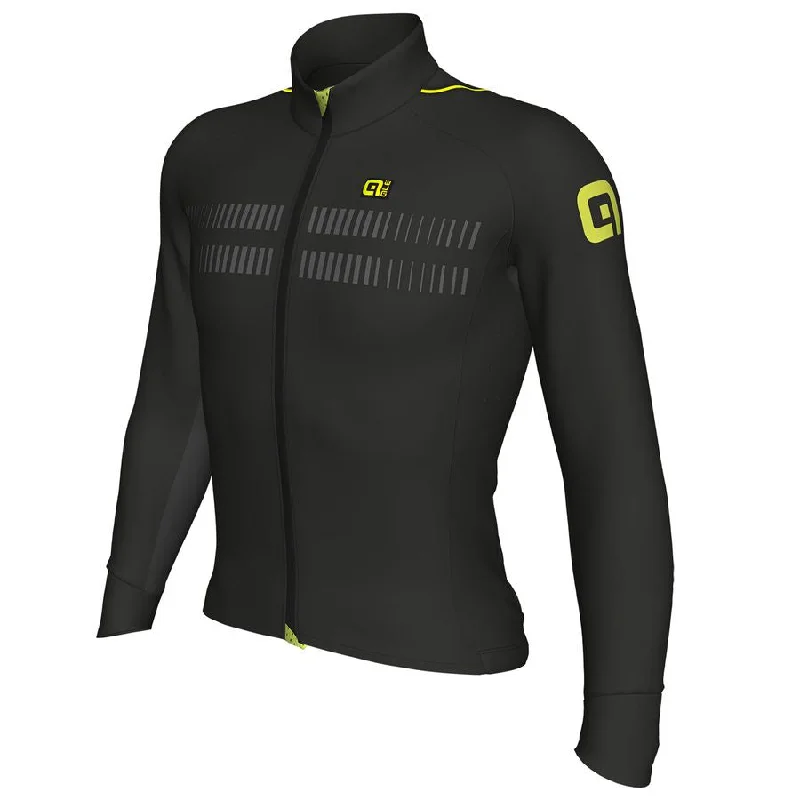 cycling clothing with bold trips-Giubbino Ale Clima 2.0 Wind Nordik - Nero