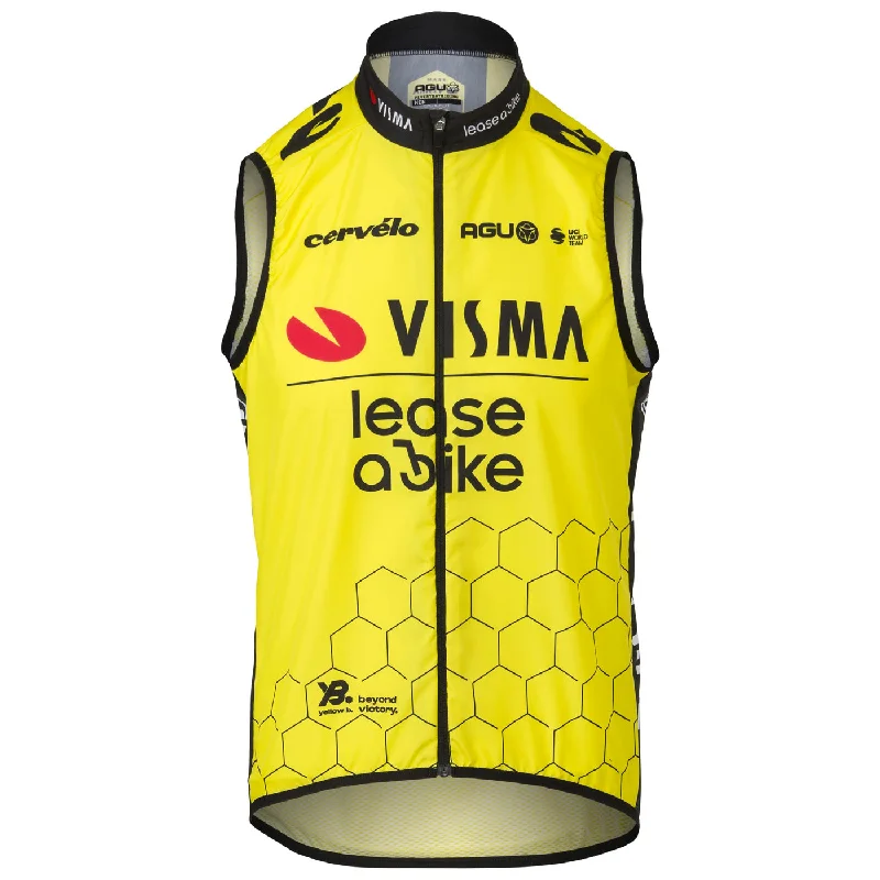 cycling clothing for fierce lanes-Gilet Agu Wind Team Visma Lease a bike 2024