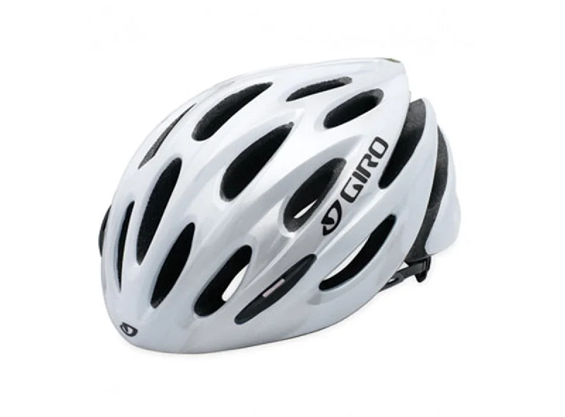 bicycle pedal strap installation-Giro Stylus Road Helmet - Silver-White