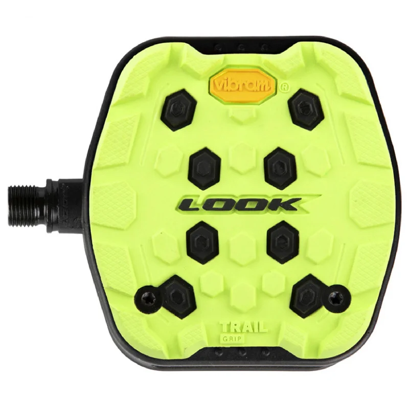 bicycle electric bike weight-Pedali Look Trail Grip - Lime